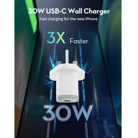 Ravpower  Mini Pd30W  Gan Type C Charger White